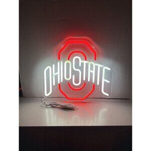 Ohio State 13" X 12.5" Acrylic Neon Sign with Cord and Inline Dimmer New W Box